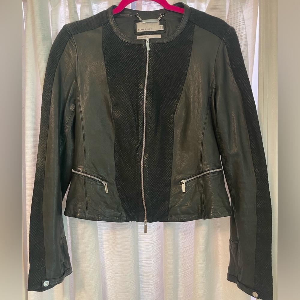 Karen Millen LIMITED EDITION 100% Leather Moto Jacket